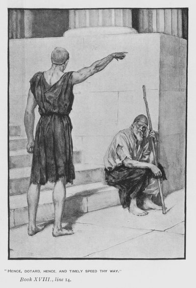 Illustration til pavens Odyssey of Homer (litho) af Walter Paget