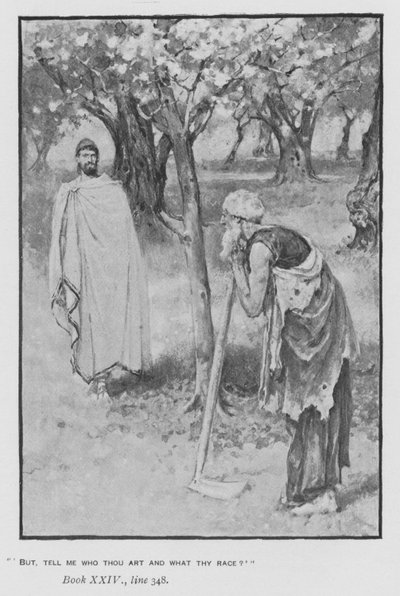 Illustration til pavens Odyssey of Homer (litho) af Walter Paget