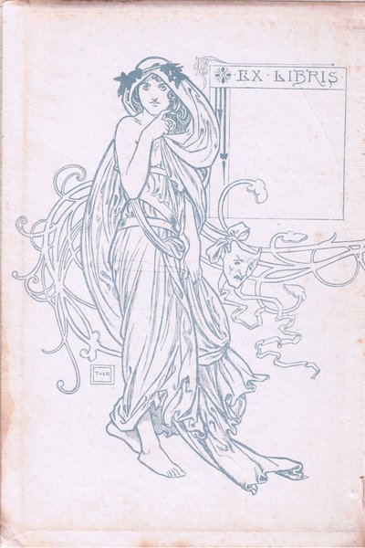 Indvendigt omslagsdesign (grøn og hvid), 1900-tallet af Walter Paget