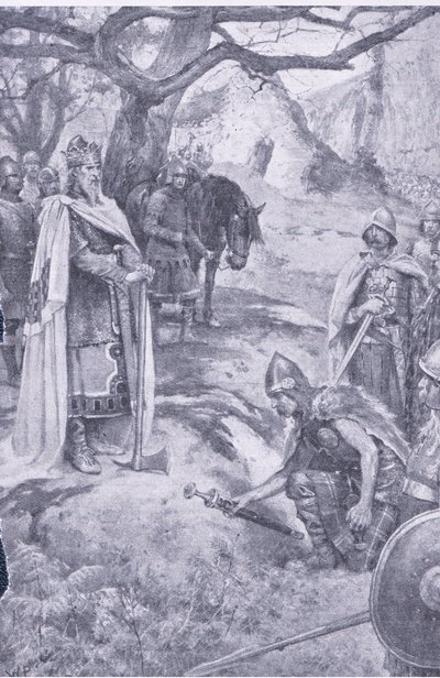 På dette felt blev den engelske nation født, illustration fra My Magazine af Walter Paget