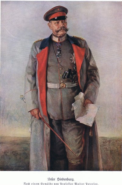 Hindenburg, fra Hindenburg udgivet af Daterlandijrcher Derlag & H Weller Berlin af Walter Petersen