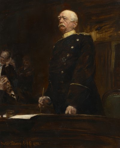 Portræt af Prins Bismarck i Rigsdagen af Walter Petersen