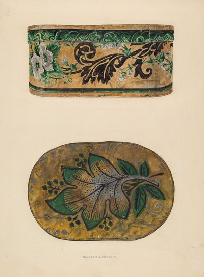 Hatteæske, ca. 1937. af Walter Praefke