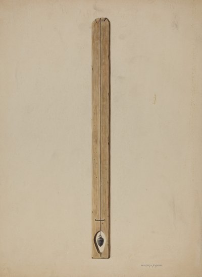 Plumb Line and Board, 1939. af Walter Praefke