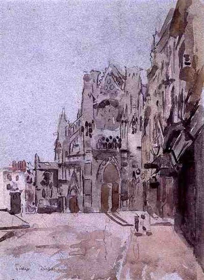 Dieppe (akvarel på papir) af Walter Richard Sickert