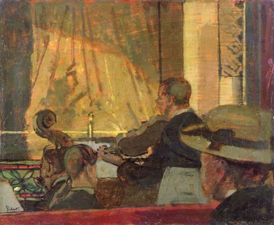 Music Hall (olie på panel) af Walter Richard Sickert
