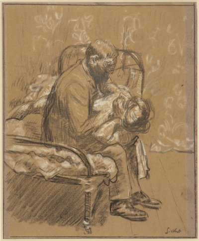 Persuasion, ca. 1908 (kridt på papir) af Walter Richard Sickert
