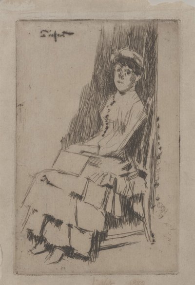 Portræt af Agnes Oldfield, ca. 1887 (radering) af Walter Richard Sickert