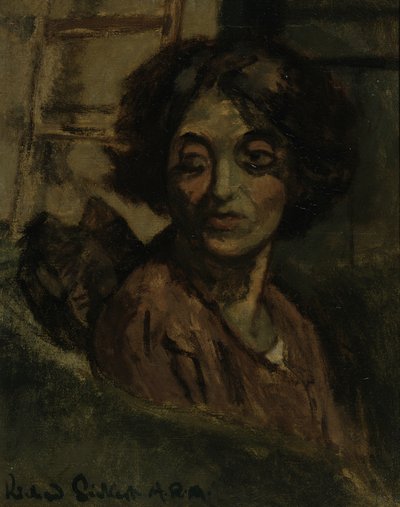 Portræt af en kvinde - Therese Lessore, ca. 1927 af Walter Richard Sickert