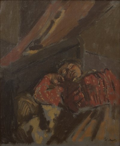 Rødmønstret bluse, ca. 1907 (olie på lærred) af Walter Richard Sickert
