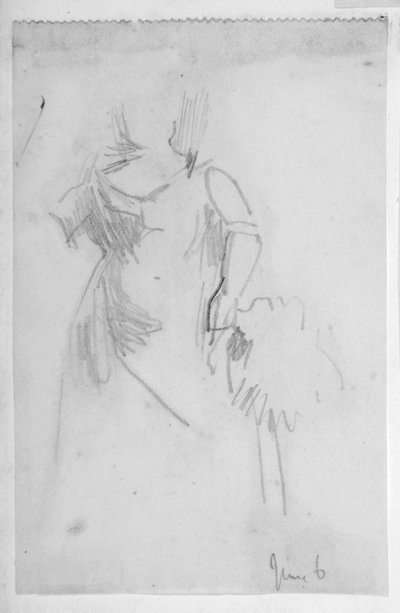 Skitse af en kvindeskikkelse af Walter Richard Sickert