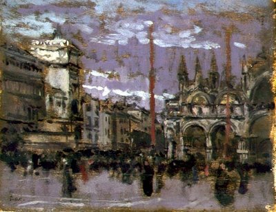 Markus, Venedig, ca. 1901-02 (olie på panel) af Walter Richard Sickert