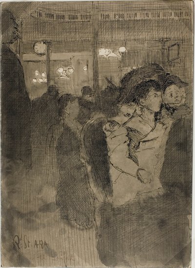 The Old Bedford (rekto); The Gallery of the Old Bedford (verso) af Walter Richard Sickert