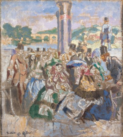 The River [Efter John Gilbert], ca. 1930-31 (Olie på lærred) af Walter Richard Sickert