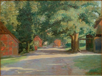 Sommer landsbygade af Walter Rosam