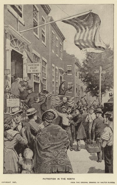 Patriotisme i nord (litho) af Walter Russell