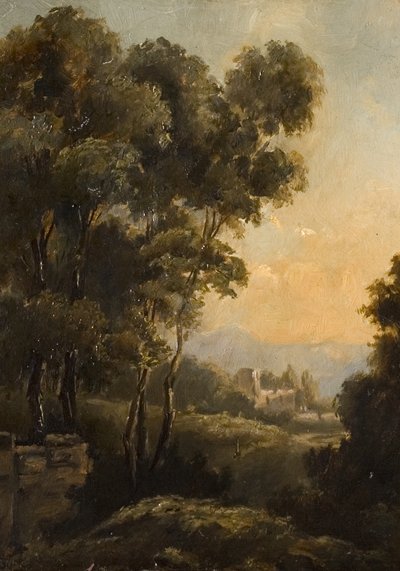 Study of a Tree (efter Richard Wilson), slutningen af det 19. århundrede af Walter Scott