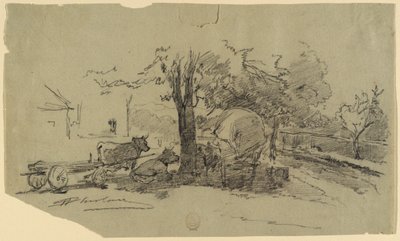 En landsbyplads af Walter Shirlaw