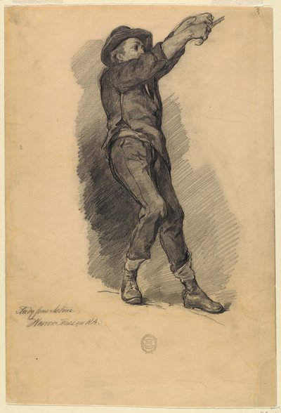 Figurstudie fra naturen af Walter Shirlaw