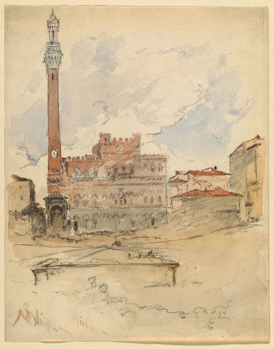 Palazzo Pubblico, Siena af Walter Shirlaw