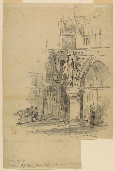 Porta della Carta, Palazzo Ducale, Venedig af Walter Shirlaw