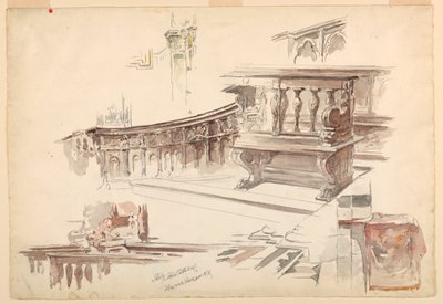 Studier af Siena-katedralen af Walter Shirlaw