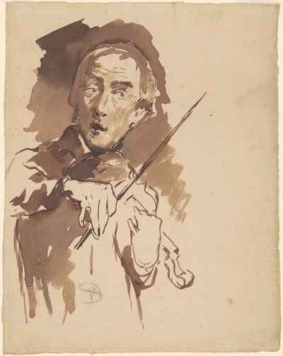 Studie til "Toning the Bell" af Walter Shirlaw