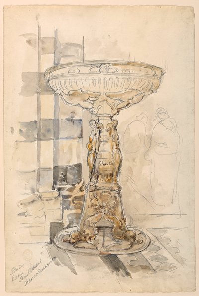 Studie af bassinet, Siena-katedralen af Walter Shirlaw