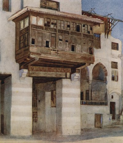 Et gammelt hus nær Teltmakers Bazaar, Cairo af Walter Spencer Stanhope Tyrwhitt