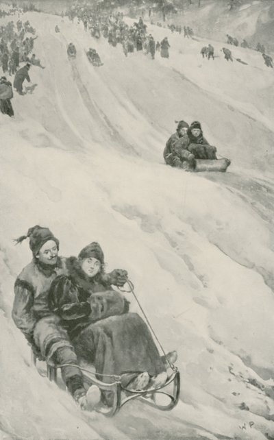 En kælkebakke i Canada af Walter Stanley Paget