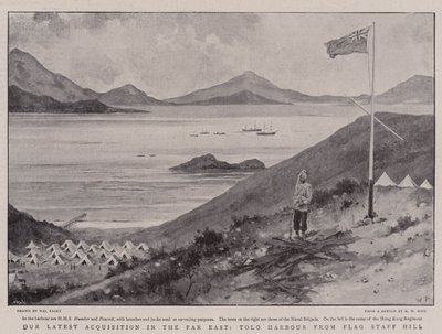 Vores seneste erhvervelse i Fjernøsten, Tolo Harbor fra Flag Staff Hill af Walter Stanley Paget