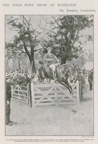 Polo pony showet på Ranelagh, springkonkurrencen af Walter Stanley Paget
