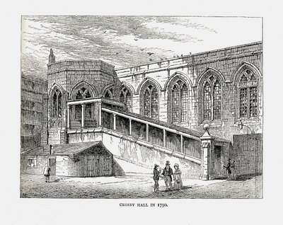 Crosby Hall i 1790, 1878 af Walter Thornbury