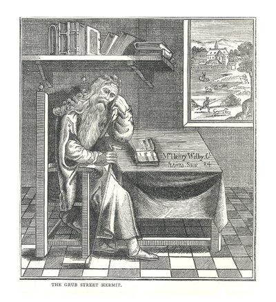 Grub Street Eremit. Fra et billede udgivet af Richardson, 1878 af Walter Thornbury