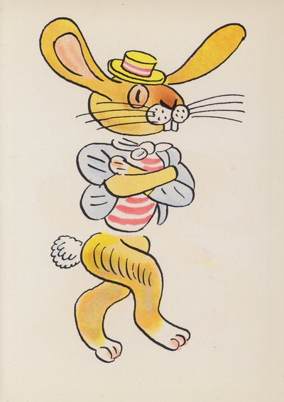 Figurer fra børnebøger: Brer Rabbit (farvelitografi) af Walter Trier