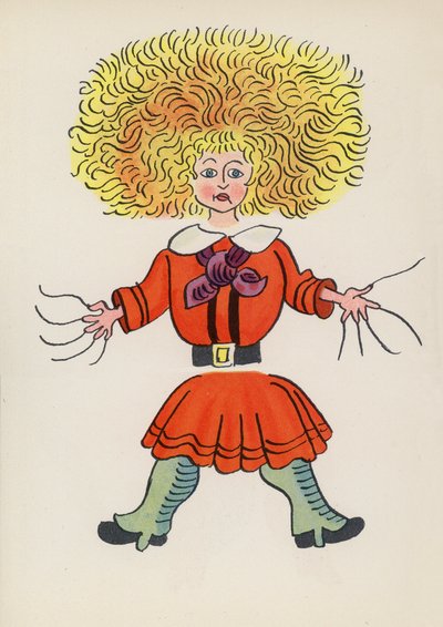 Figurer fra børnebøger: Struwwelpeter (farvelitografi) af Walter Trier