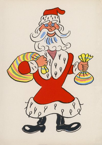 En af Walter Triers Crazy People (farvelitografi) af Walter Trier