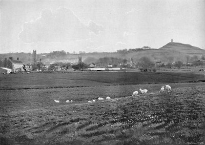 Glastonbury and the Tor, c1896 af Walter Tully