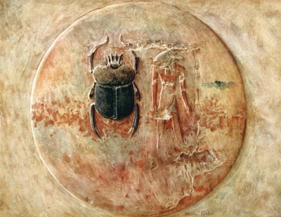 Scarab and Ra, Setis grav, Egypten, 1910 af Walter Tyndale