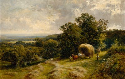 Carting Hay nær Brockham, Surrey af Walter Wallor Caffyn