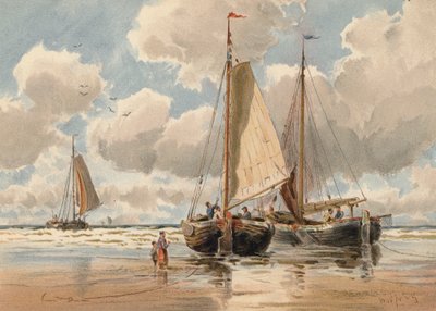 Dutch Pinks at Low Water (farvelitografi) af Walter William May