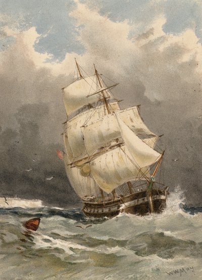Nordforlandets ydre grænse (farvelitografi) af Walter William May