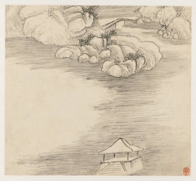 Album of Landscapes: Leaf 3, 1677. af Wang Gai