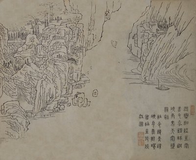 Blad fra Mustard Seed Garden Manual of Painting Jieziyuan huazhuan..., sandsynligvis 1878-udgave. af Wang Gai
