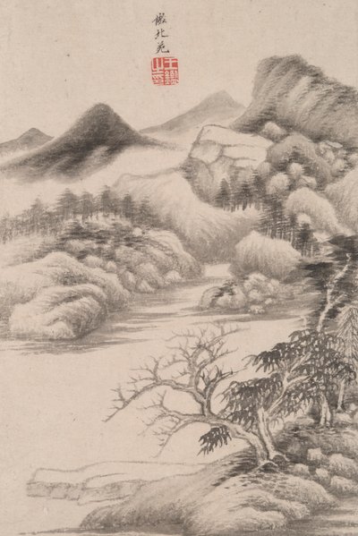 Landskab i stil med forskellige gamle mestre: Landskab efter Dong Yuan (aktiv 934 af Wang Jian