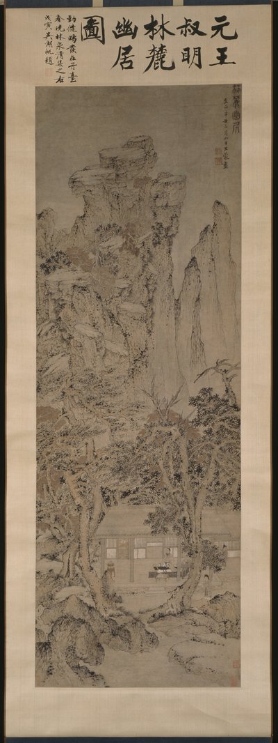 Stille liv i en skovkløft 林麓幽居圖 af Wang Meng