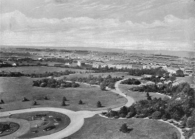 Barnsley Park and Town, c1896 af Warner Gothard