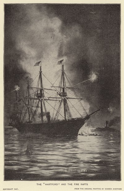 "Hartford" og ildflåderne (litho) af Warren Sheppard