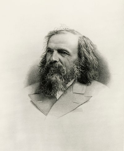 Portræt af Dmitry Ivanovich Mendeleev (Tobolsk af Warwick (after) Brookes