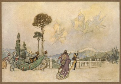 Luftslottene, fra Dragen. af Warwick Goble